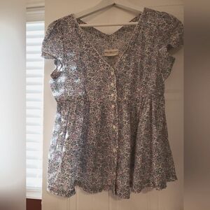 Floral Cotton Blouse, Ralph Lauren Denim & Supply, M